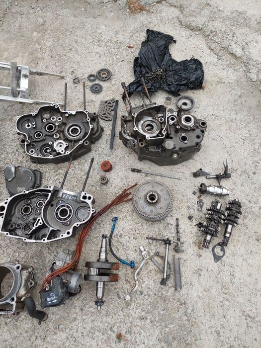 Husqvarna te 450 kartery skrzynia sprzęgło gaźnik wał wydech silnik