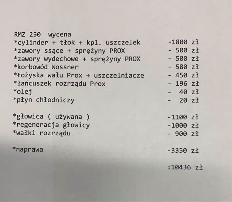 Suzuki RMZ 250  na wtrysku 2011r.