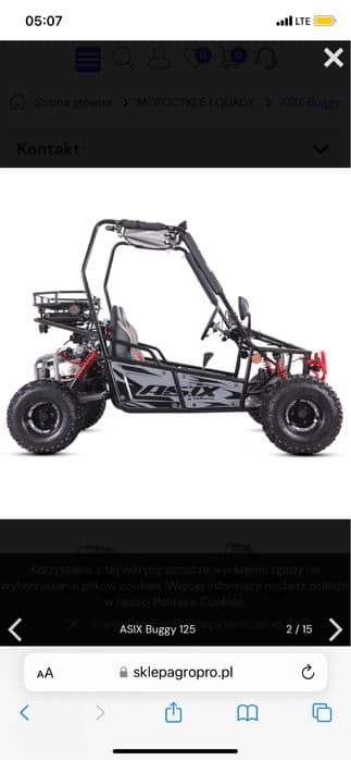 Buggy asix 125 12MTH JAK NOWY! Quad Transport