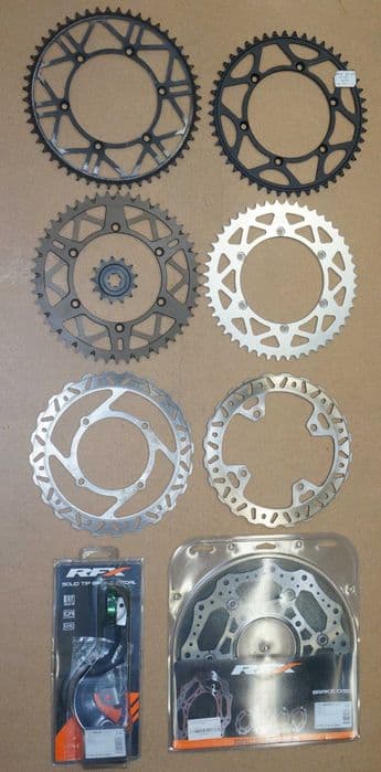 części do Kawasaki KX125 03–08 klocki tarcze łożyska zębatki itp. kxf