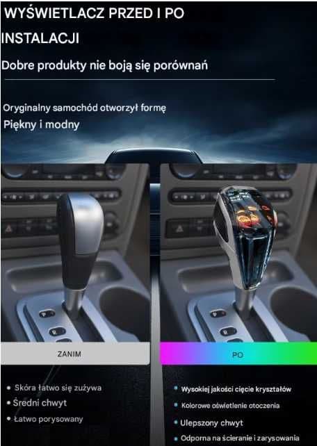 Kryształowa Gałka BIEGÓW LED SUZUKI Swift Vitara Baleno Liana Samurai