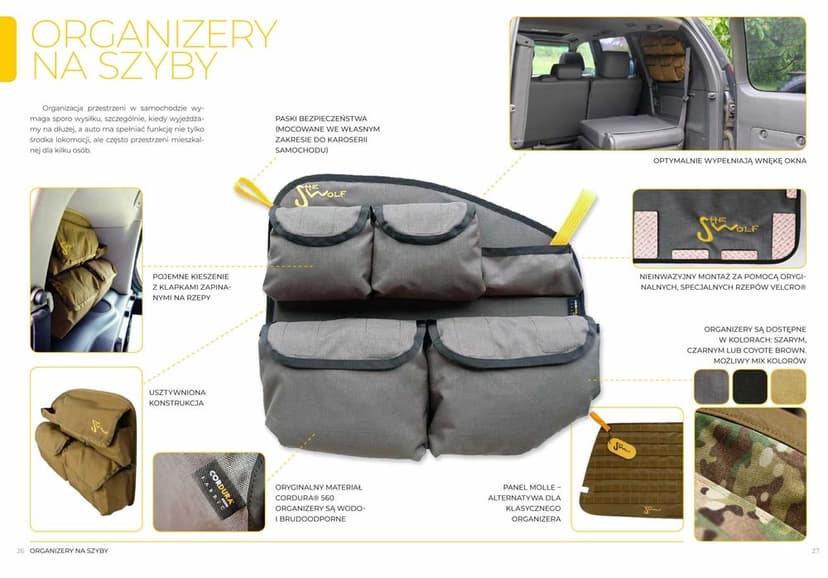 SHE-WOLF Organizer na szybę boczną Land Rover Discovery 3