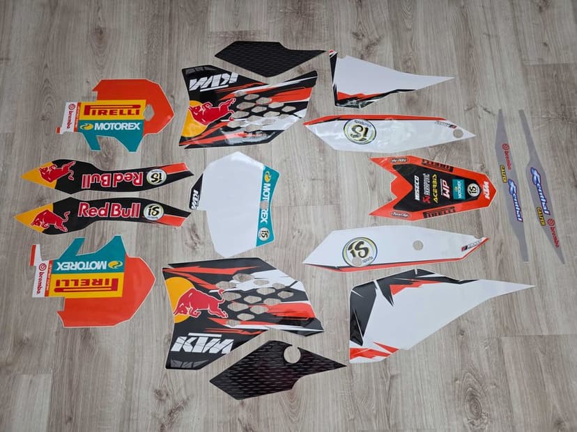 Okleina grafika KTM sx sxf exc excf 125 / 250 / 450 r. 07-10 gruba !