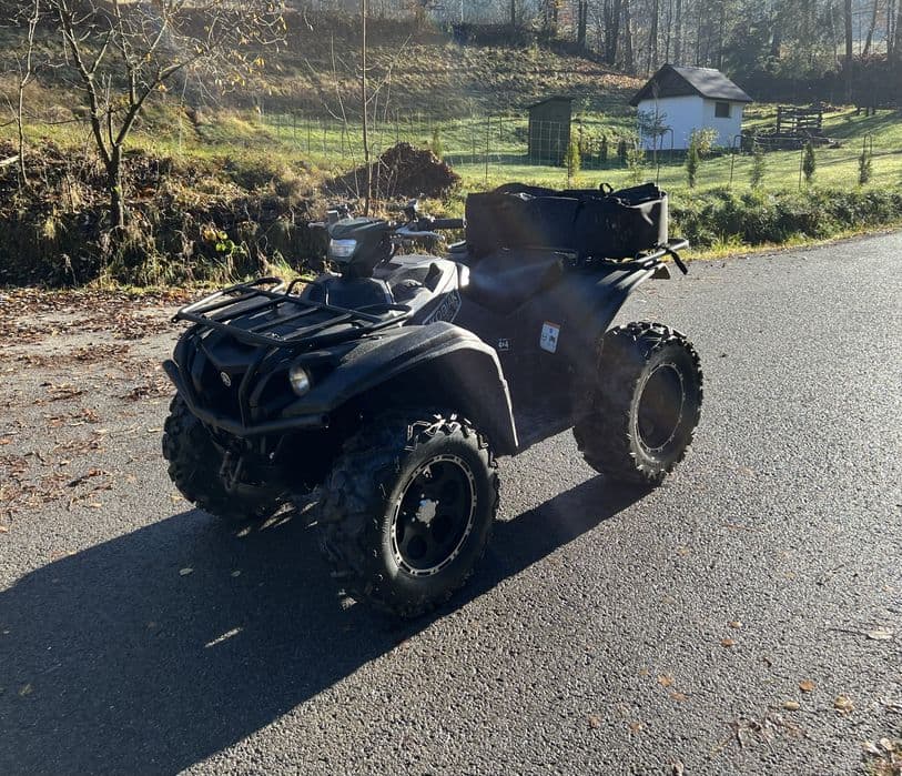 Quad yamaha kodiak/grizzly 700 z pługiem.