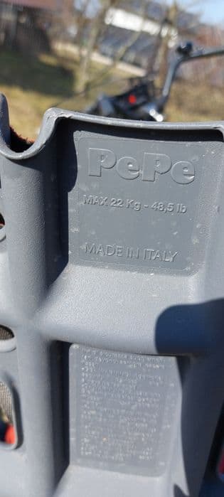 Fotelik rowerowy włoski Bellelli model PePe