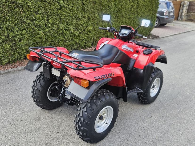Suzuki kingquad 700 nie 750 Zadbany Homologacja Dokumenty Czerwony grizzly quad przeprawowy 4x4