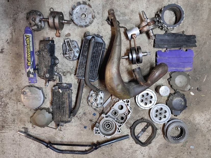 Części cross Kawasaki kx 125 kxf 250 kx 250f gaźnik kosz dekiel karter