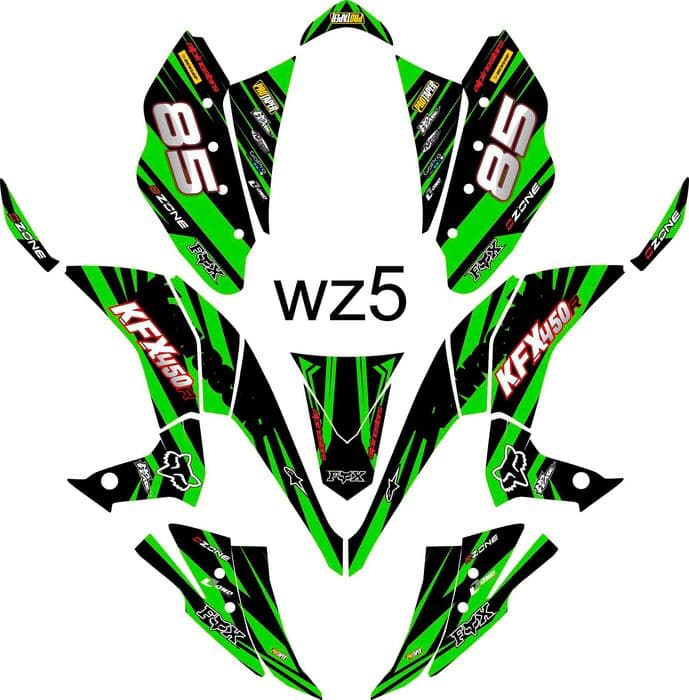 Naklejki Kawasaki KFX 450R 2008-13 Okleina