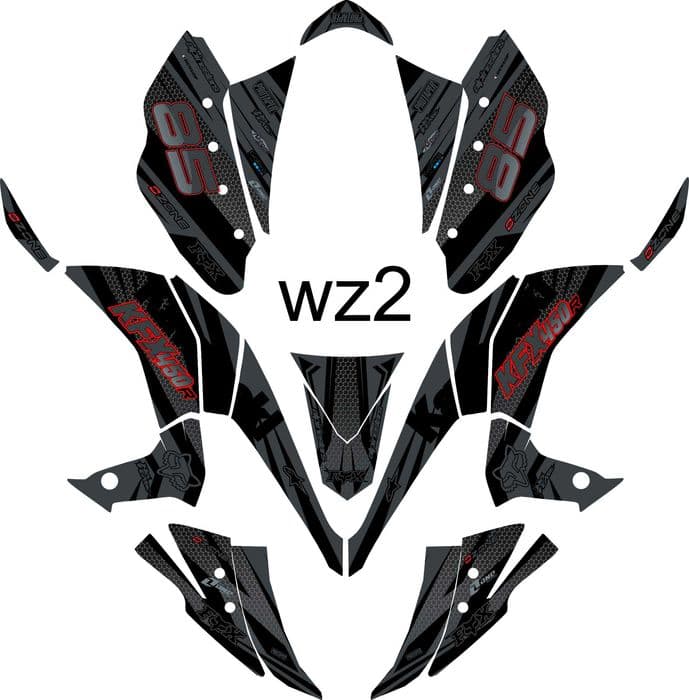 Naklejki Kawasaki KFX 450R 2008-13 Okleina