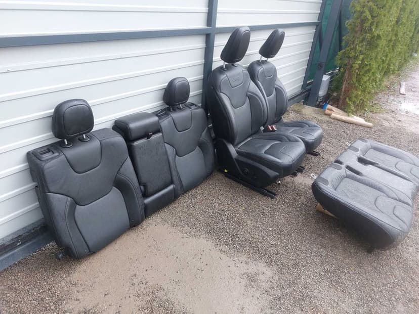 Komplet foteli do jeep cherokee kl skóra czarna