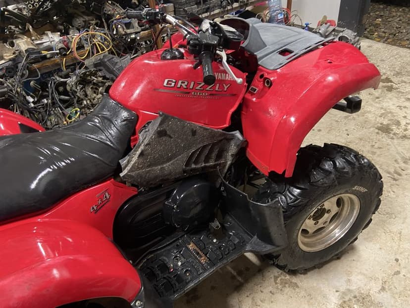 Rama wahacz piasta półoś dyfer sterownik Yamaha grizzly 660 wydech