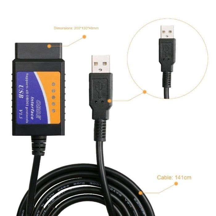 Kabel Interfejs ELM327 OBD2 + CAN USB + PROGRAM ELM 327 Wwa