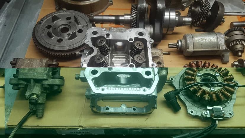 polaris 500 sportsman kartery glowica wal stator magneto slizg pompa