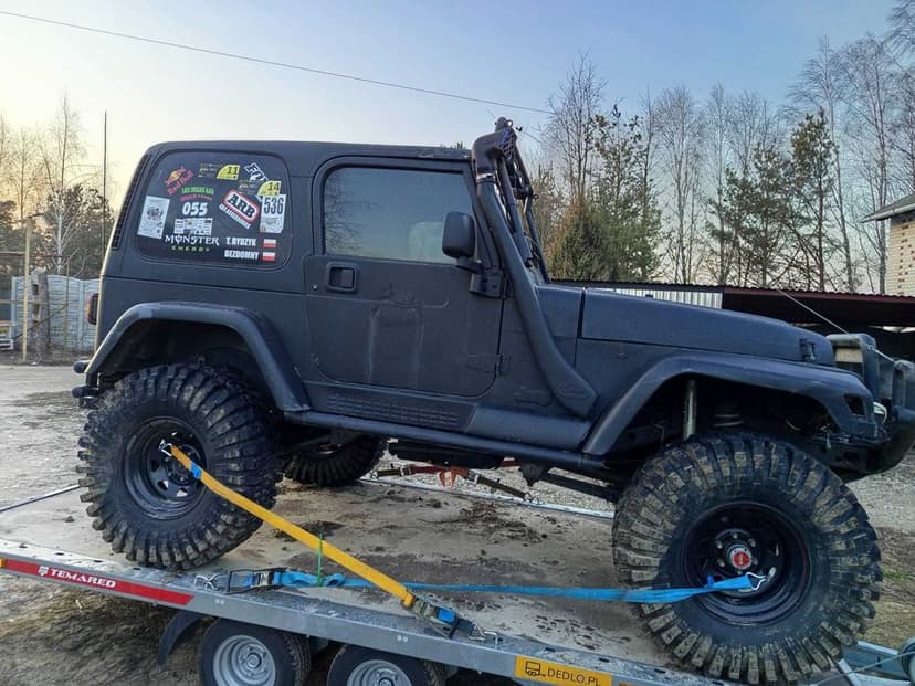jeep wrangler tj off road 1999 rok 4.0 opona 37 cali mosty patrol