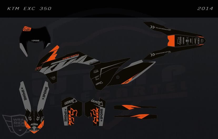 Profesjonalna Okleina PRO MX - KTM SX SXF EXC od 2013 do 2016
