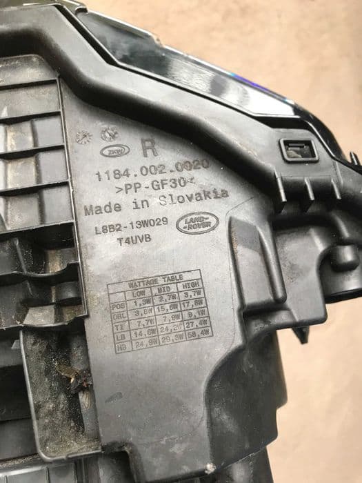 Lampa reflektor przód prawy EU Land Rover Defender II Full Led