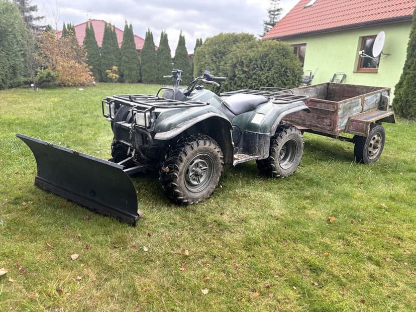 Quad yamaha kodiak 450 4x4 wyciagarka z plugiem i przyczepką