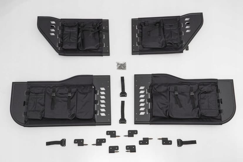 jeep wrangler jk 2007-2018 4d drzwi rurowe z sakwami na tylnych drzwiach