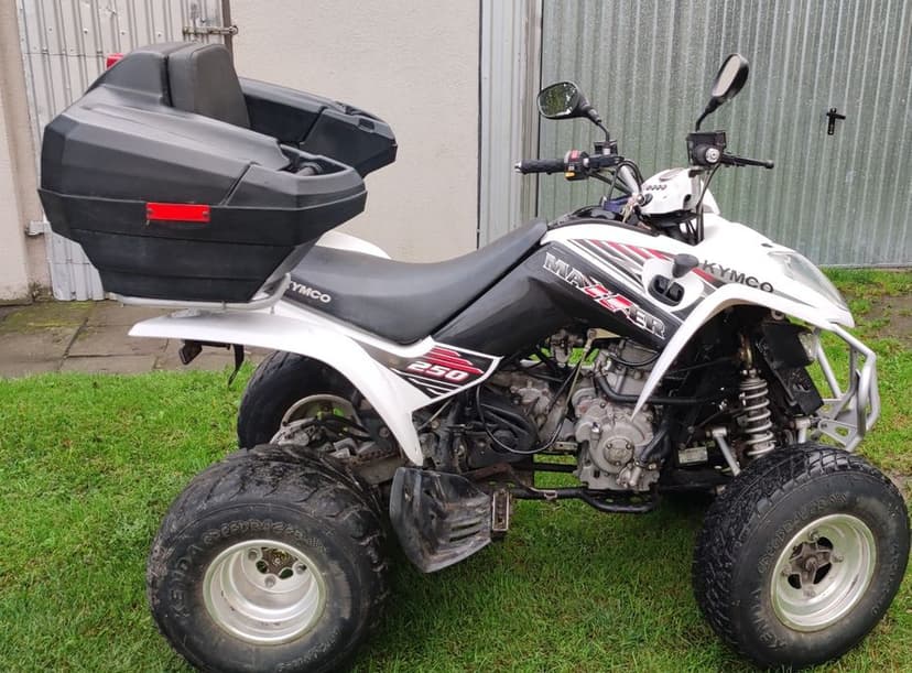 Quad Kymco Maxxer 250 homologacja L7e kat. B biały 2010 rok kxr mxu