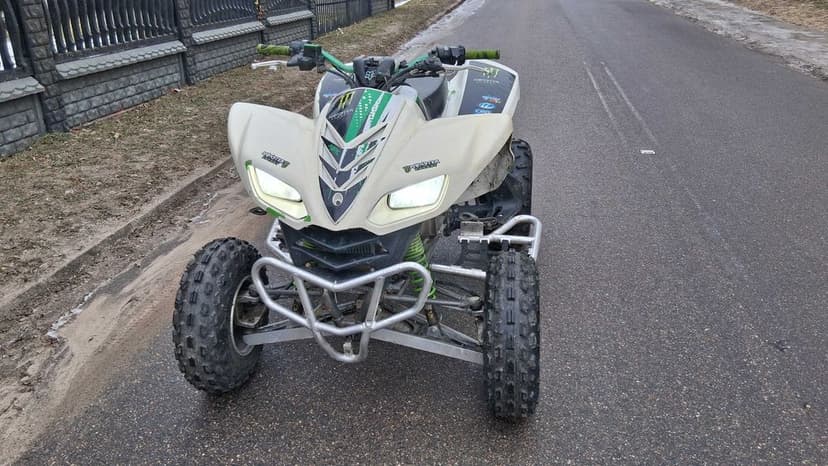 Kawasaki KFX 700 homologacja neftabry alu xenon AKRAPOVIC nowe opony