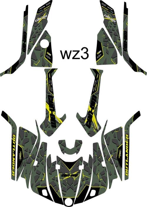 Naklejki CAN AM OUTLANDER 450-570 L MAX 2014-23r Okleina CAN-AM