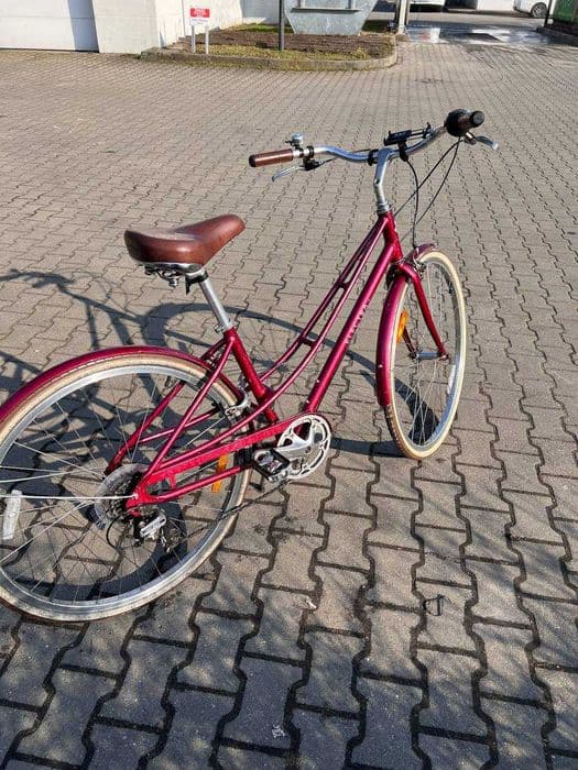 Rower miejski Electra Loft 7D EQ Step-Thru bordowy