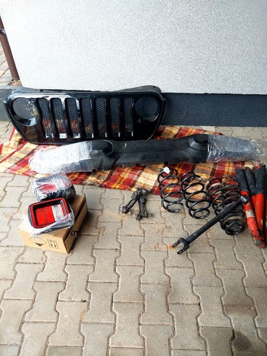 Jeep Wrangler JL Części grill, zderzak, łączniki, sprężyny, amortyzatory
