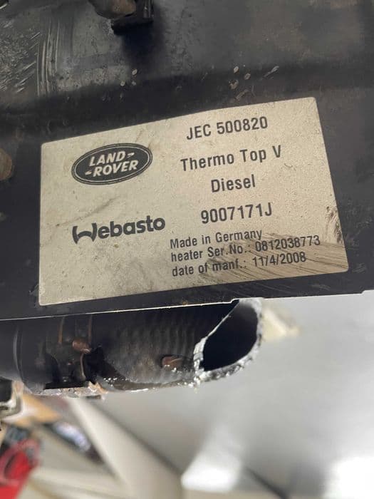 Webasto JEC 500820 Land Rover Discovery III 2,7 TDV6