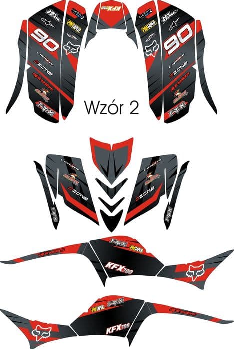 Naklejki Kawasaki KFX 700 okleina