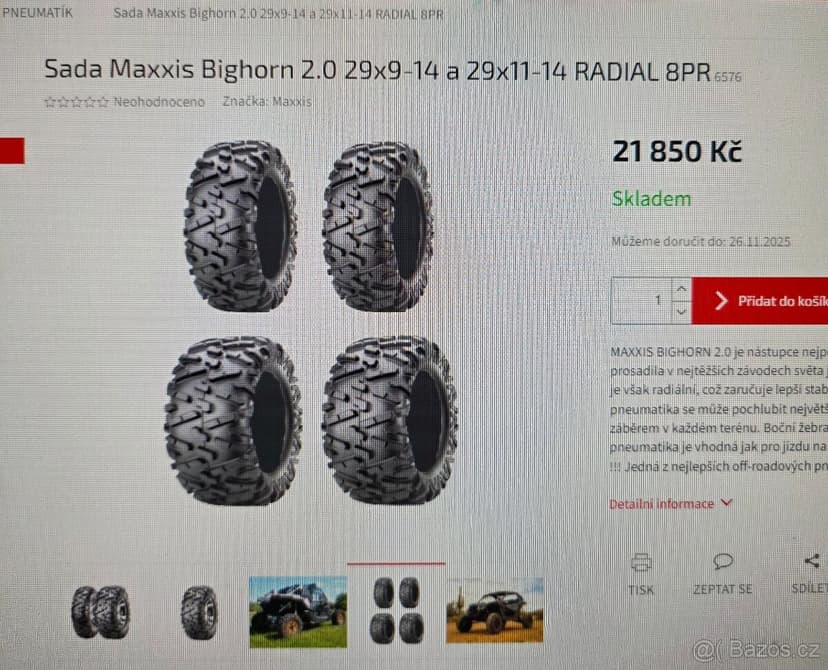 Kola Ráfky Pneu Polaris RZR 14"