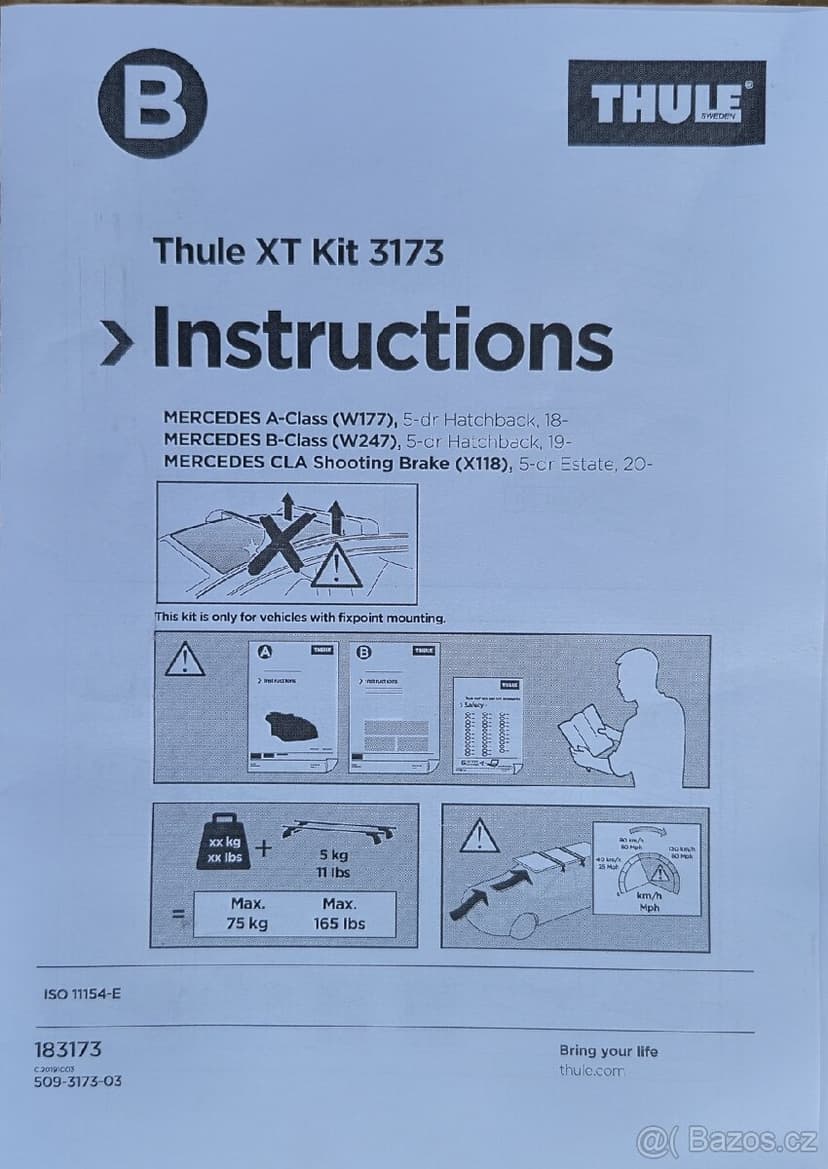 Kit Thule 3116, 3152- MERCEDES GLE (C292), 4-dr Coupé, 15-