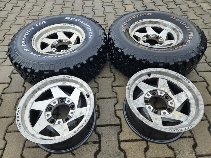 5x139,7 15 7J ET -10 Melber Offroad alu kola + 2x pneu T/A