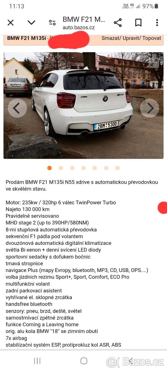 M135i xdrive 390hp 137t/km výměna možná