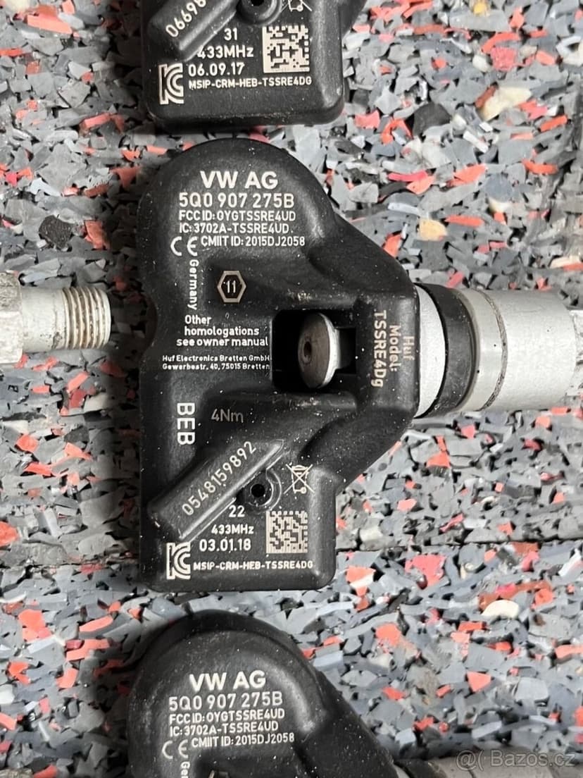 Senzory tlaku - TPMS - originál - 433Mhz - OTESTOVANÉ