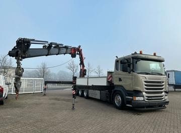 Scania R450L-8x4–Valník+HR-Fassi F 660 RA 2.28 HE+naviják