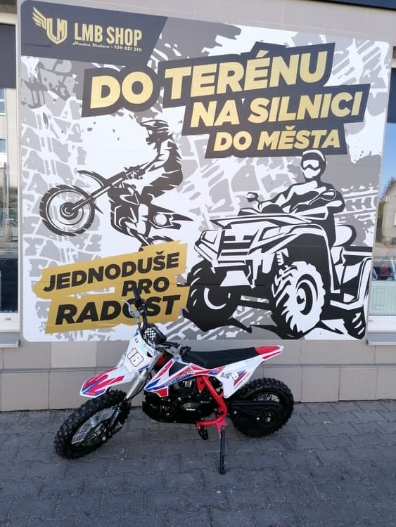 Pitbike Spirit 90 12/10 Automat červená