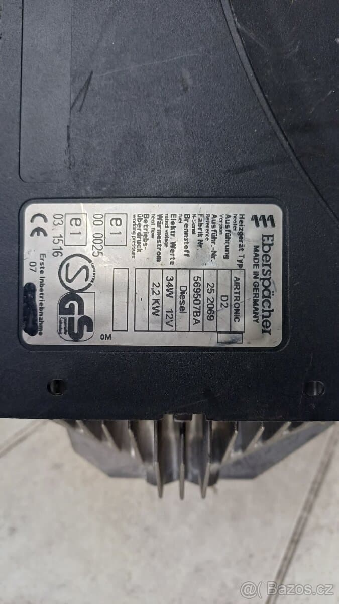 Nezávislé topení Eberspacher Airtronic D2 12V nafta