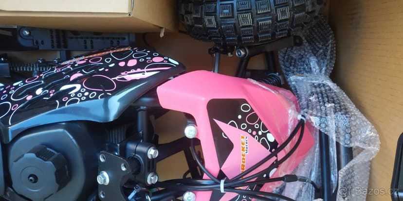 Nová růžová benzinová čtyřkolka 49ccm