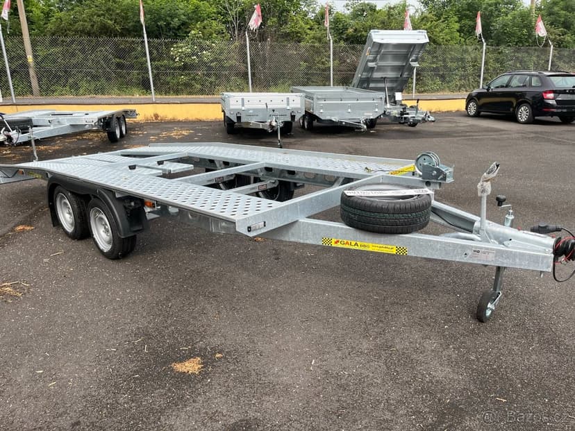 Autopřepravník, přívěs přeprava aut, ložná 455x205cm,130km/h