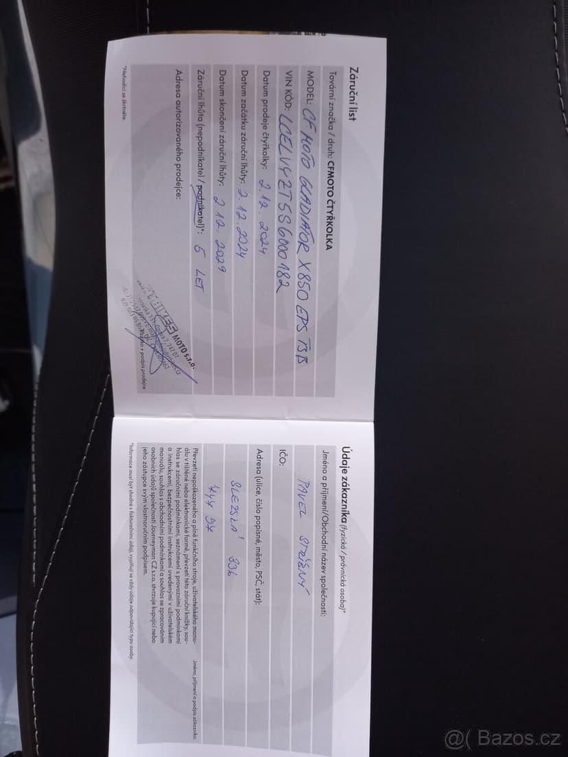 Prodám čtyřkolku gladiator 850