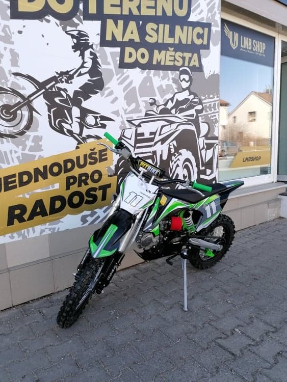 Pitbike Shark E-start 125ccm 17x14 zelená