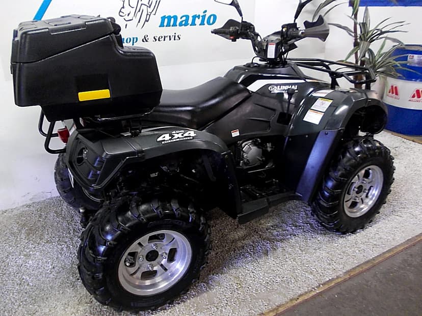 ATV Linhai 400 R jen 1tis.km bílé SPZ Kufr perfektní STAV