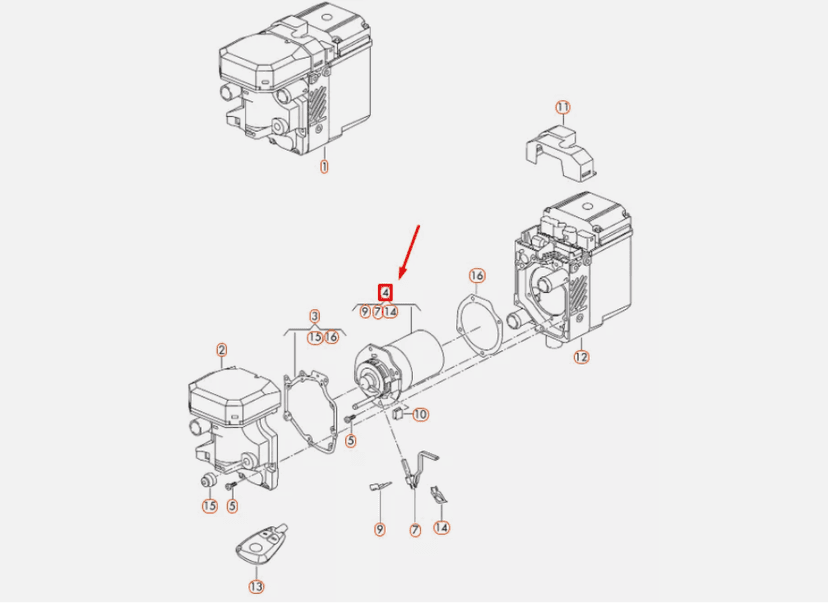WEBASTO spalovací komora s žhavící svíčkou 7L6819571