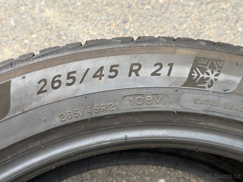 265/45 R21 zimní Michelin 2kusy 2022 vzorek 7,3mm