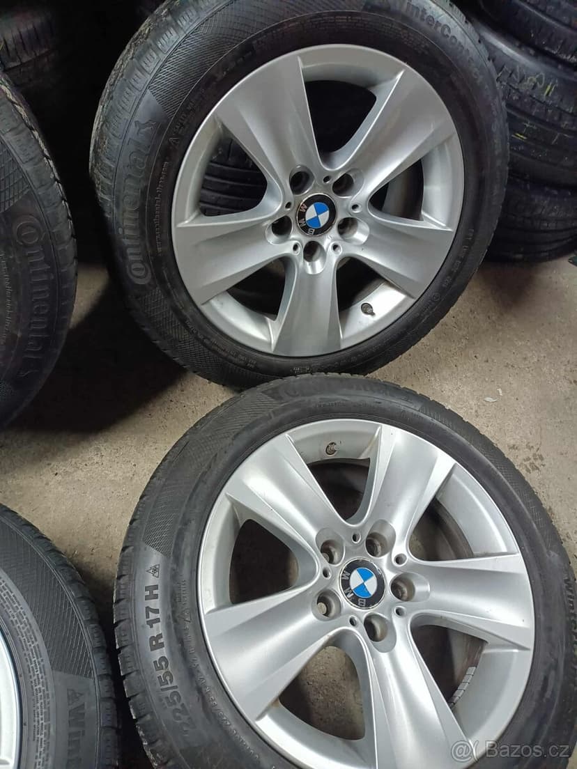 ❄️zimné 4ks alu disky orig. BMW 5x120 R17 pneu ❄️ 225/55 6mm