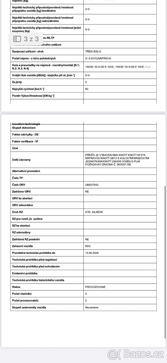 Přívěsný vozík Paragan