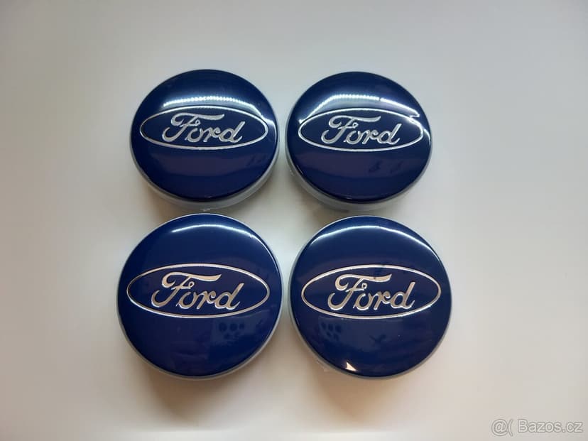 Středové krytky Ford, 54x52mm Modré logo