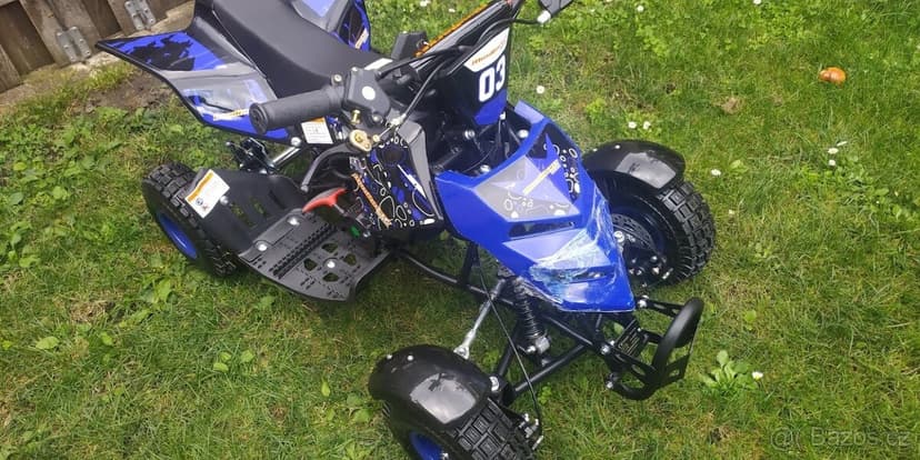 Nová modrá benzinová čtyřkolka 49ccm