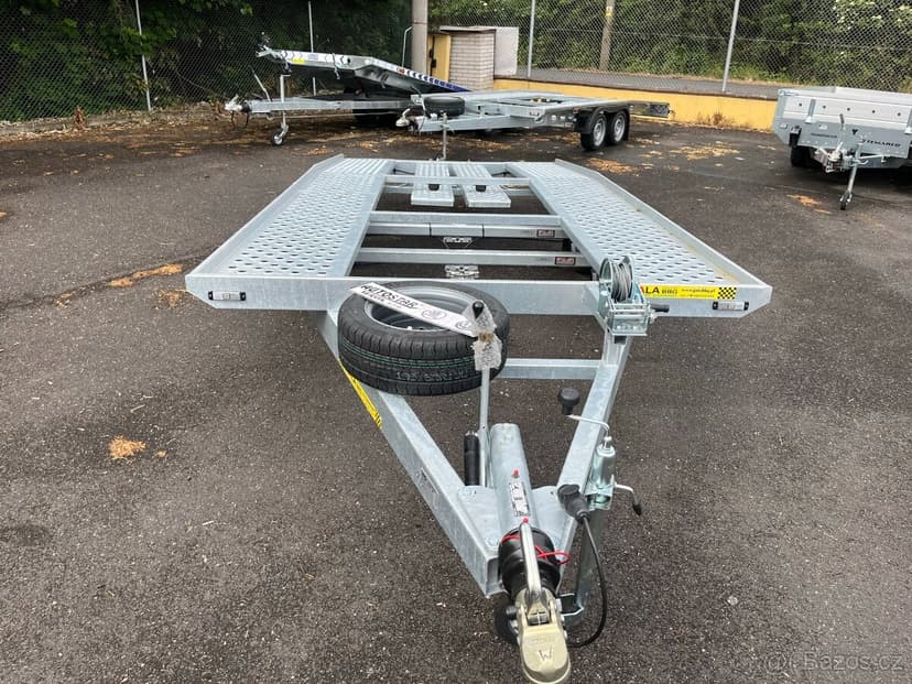 Autopřepravník, přívěs přeprava aut, ložná 455x205cm,130km/h