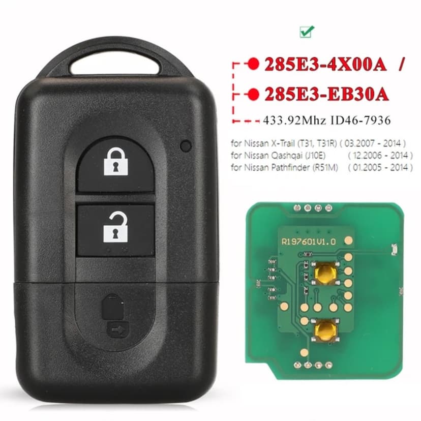 Klíč pro Nissan Micra, Qashqai, Pathfinder, NV200